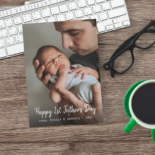 Cartes Pour Fêtes Annuelles Photo de la fête des pères pour la première fois
