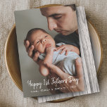 Cartes Pour Fêtes Annuelles Photo de la fête des pères pour la première fois<br><div class="desc">La carte parfaite pour le père qui fait ses débuts. Une photo verticale fonctionne mieux pour cette mise en page.</div>