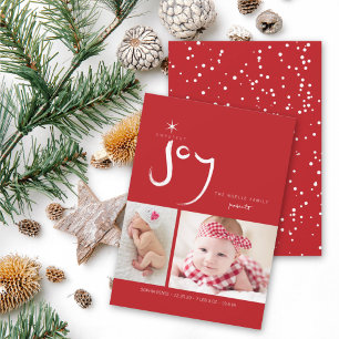 Cartes Pour Fêtes Annuelles Photo de la première naissance de Noël du bébé de 