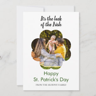 Cartes Pour Fêtes Annuelles Photo de la Saint-Patrick trèfle chanceux minimali