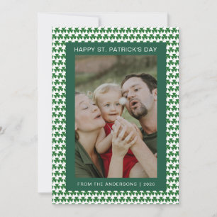Cartes Pour Fêtes Annuelles Photo de la Saint-Patrick trèfle chanceux minimali
