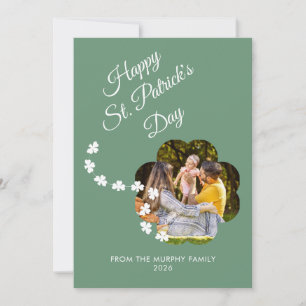 Cartes Pour Fêtes Annuelles Photo de la Saint-Patrick trèfle chanceux minimali