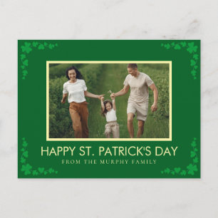 Cartes Pour Fêtes Annuelles Photo de la Saint-Patrick trèfle chanceux minimali
