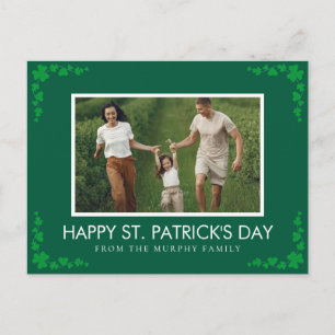 Cartes Pour Fêtes Annuelles Photo de la Saint-Patrick trèfle chanceux minimali