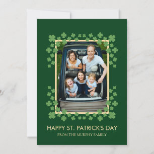 Cartes Pour Fêtes Annuelles Photo de la Saint-Patrick trèfle chanceux minimali