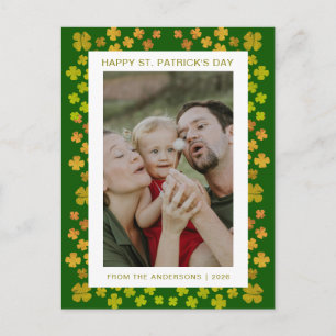 Cartes Pour Fêtes Annuelles Photo de la Saint-Patrick trèfle chanceux minimali