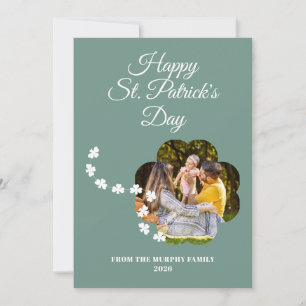 Cartes Pour Fêtes Annuelles Photo de la Saint-Patrick trèfle chanceux minimali