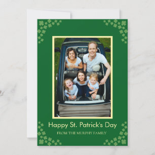 Cartes Pour Fêtes Annuelles Photo de la Saint-Patrick trèfle chanceux minimali
