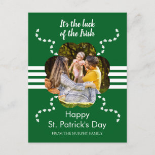 Cartes Pour Fêtes Annuelles Photo de la Saint-Patrick trèfle chanceux minimali