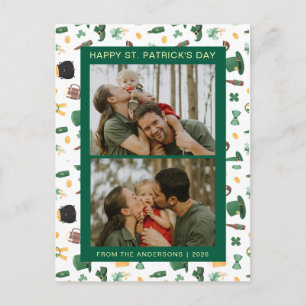 Cartes Pour Fêtes Annuelles Photo de la Saint-Patrick trèfle chanceux minimali