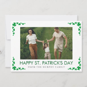 Cartes Pour Fêtes Annuelles Photo de la Saint-Patrick trèfle chanceux minimali