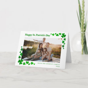Cartes Pour Fêtes Annuelles Photo de la Saint-Patrick trèfle chanceux minimali