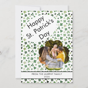 Cartes Pour Fêtes Annuelles Photo de la Saint-Patrick trèfle chanceux minimali
