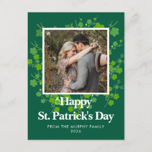 Cartes Pour Fêtes Annuelles Photo de la Saint-Patrick trèfle chanceux minimali