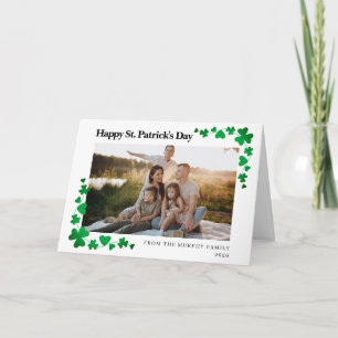 Cartes Pour Fêtes Annuelles Photo de la Saint-Patrick trèfle chanceux minimali