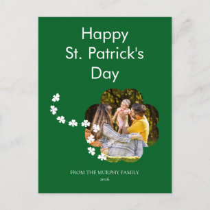 Cartes Pour Fêtes Annuelles Photo de la Saint-Patrick trèfle chanceux minimali