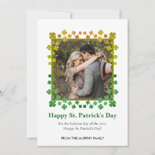 Cartes Pour Fêtes Annuelles Photo de la Saint-Patrick trèfle chanceux minimali