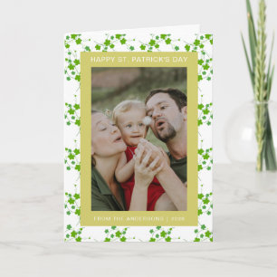 Cartes Pour Fêtes Annuelles Photo de la Saint-Patrick trèfle chanceux minimali