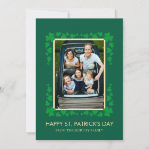 Cartes Pour Fêtes Annuelles Photo de la Saint-Patrick trèfle chanceux minimali