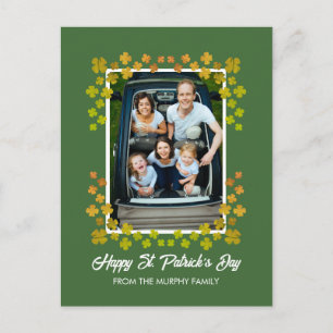Cartes Pour Fêtes Annuelles Photo de la Saint-Patrick trèfle chanceux minimali