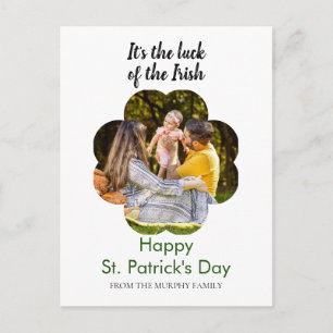 Cartes Pour Fêtes Annuelles Photo de la Saint-Patrick trèfle chanceux minimali