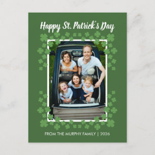 Cartes Pour Fêtes Annuelles Photo de la Saint-Patrick trèfle chanceux minimali