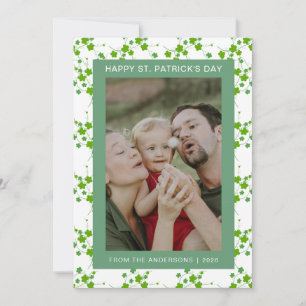 Cartes Pour Fêtes Annuelles Photo de la Saint-Patrick trèfle chanceux minimali