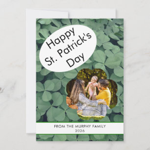 Cartes Pour Fêtes Annuelles Photo de la Saint-Patrick trèfle chanceux minimali