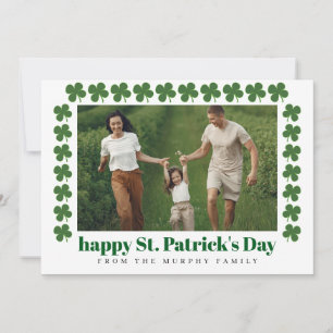 Cartes Pour Fêtes Annuelles Photo de la Saint-Patrick trèfle chanceux minimali