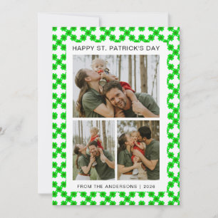 Cartes Pour Fêtes Annuelles Photo de la Saint-Patrick trèfle chanceux minimali