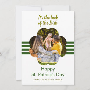 Cartes Pour Fêtes Annuelles Photo de la Saint-Patrick trèfle chanceux minimali