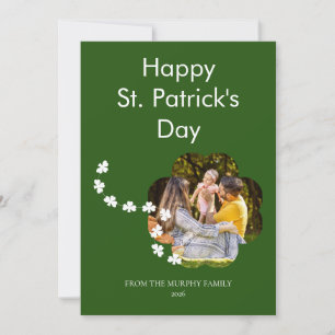 Cartes Pour Fêtes Annuelles Photo de la Saint-Patrick trèfle chanceux minimali
