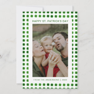 Cartes Pour Fêtes Annuelles Photo de la Saint-Patrick trèfle chanceux minimali