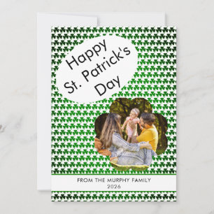 Cartes Pour Fêtes Annuelles Photo de la Saint-Patrick trèfle chanceux minimali