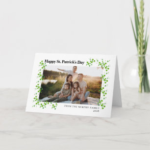 Cartes Pour Fêtes Annuelles Photo de la Saint-Patrick trèfle chanceux minimali