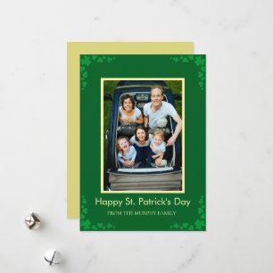 Cartes Pour Fêtes Annuelles Photo de la Saint-Patrick trèfle chanceux minimali