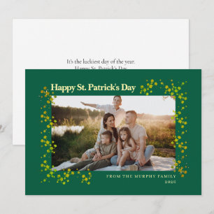 Cartes Pour Fêtes Annuelles Photo de la Saint-Patrick trèfle chanceux minimali