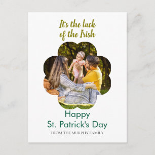 Cartes Pour Fêtes Annuelles Photo de la Saint-Patrick trèfle chanceux minimali