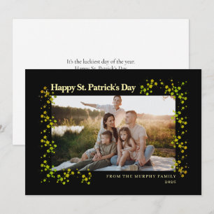 Cartes Pour Fêtes Annuelles Photo de la Saint-Patrick trèfle chanceux minimali
