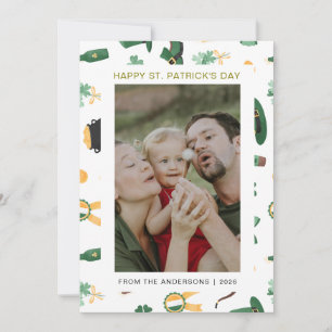 Cartes Pour Fêtes Annuelles Photo de la Saint-Patrick trèfle chanceux minimali