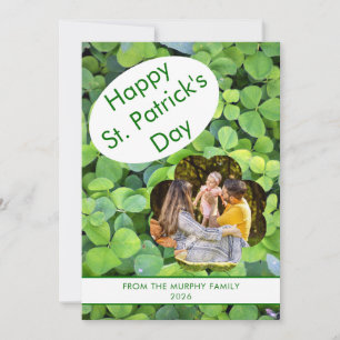 Cartes Pour Fêtes Annuelles Photo de la Saint-Patrick trèfle chanceux minimali