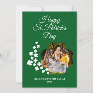 Cartes Pour Fêtes Annuelles Photo de la Saint-Patrick trèfle chanceux minimali