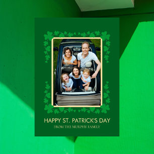 Cartes Pour Fêtes Annuelles Photo de la Saint-Patrick trèfle chanceux minimali