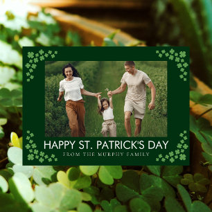 Cartes Pour Fêtes Annuelles Photo de la Saint-Patrick trèfle chanceux minimali