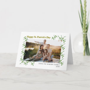 Cartes Pour Fêtes Annuelles Photo de la Saint-Patrick trèfle chanceux minimali