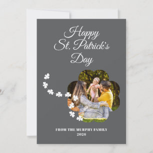 Cartes Pour Fêtes Annuelles Photo de la Saint-Patrick trèfle chanceux minimali