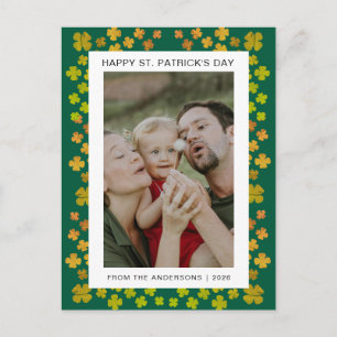 Cartes Pour Fêtes Annuelles Photo de la Saint-Patrick trèfle chanceux minimali