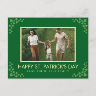 Cartes Pour Fêtes Annuelles Photo de la Saint-Patrick trèfle chanceux minimali