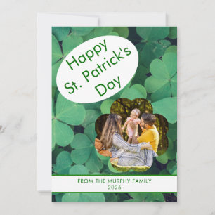 Cartes Pour Fêtes Annuelles Photo de la Saint-Patrick trèfle chanceux minimali