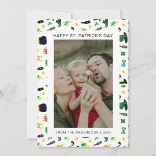Cartes Pour Fêtes Annuelles Photo de la Saint-Patrick trèfle chanceux minimali